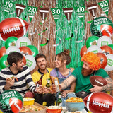 55Pcs Football Party Decorations Streamers Balloons Football Photo