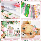 Wild One Birthday Decorations for Girls 114 Pcs Safari Jungle Theme