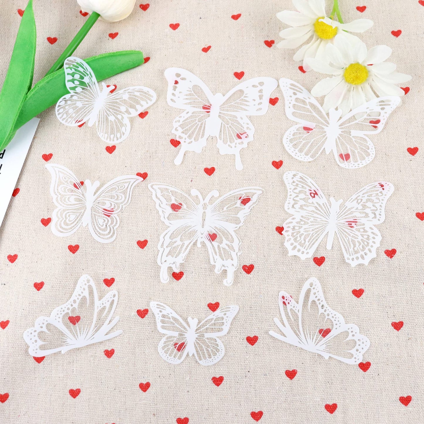 Ercadio 3d 36 Pack Butterfly Cake Toppers Black and White Pvc