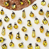 Indian Shelf Gold Hanging Ornaments - 25 Premium Glass Christmas