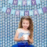 BRAVESHINE Silver Party Snowflake Backdrop - 2 Pack Hanging Foil