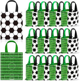 24 Pcs Soccer Party Favors Bags with Handles Reusable Non woven