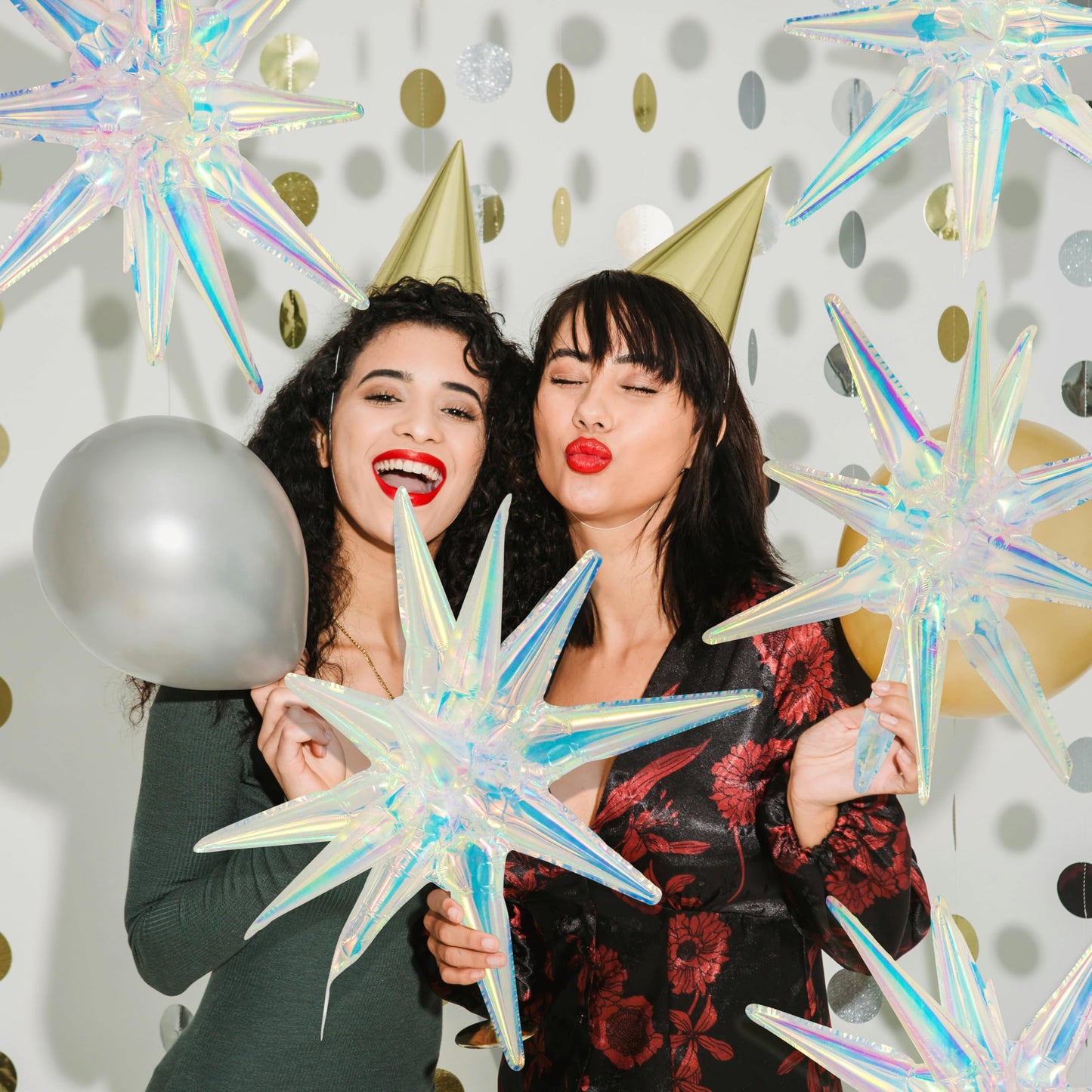 22''4D One-Piece 14-Pointed Star Explosion Balloon Spike Star