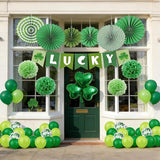 37 Pcs St Patricks Day Decorations Set Shamrock Lucky Banner Foil