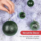 Prextex 36 Piece Christmas Ornaments Set - Emerald Green Christmas