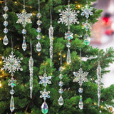 GuassLee 36pcs Crystal Christmas Tree Ornaments - Iridescent Acrylic