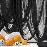 Watayo 315 x 85 Inch Halloween Creepy Cloth, Black Halloween Scary