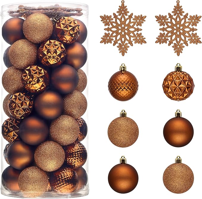 Valery Madelyn Christmas Tree Decorations Ornament Set, 50ct 2 Inches