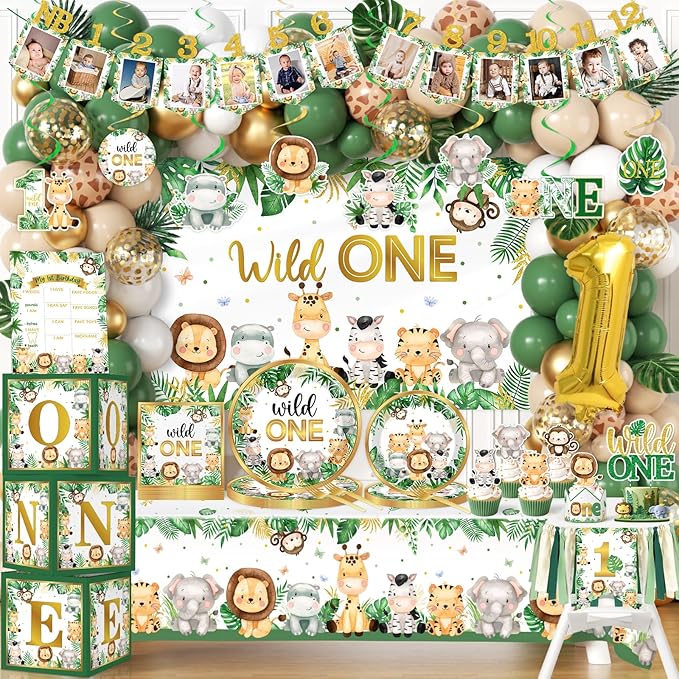 Wild Birthday Decorations Safari Birthday Decorations 239Pcs Wild