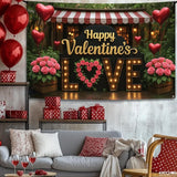 Happy Valentines Day Backdrop XtraLarge 72x44 Inch Love Valentines
