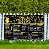 DARUNAXY 60th Birthday Black Gold Party Decoration, Back in 1966