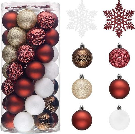 Valery Madelyn Christmas Tree Decorations Ornament Set, 50ct 2 Inches