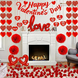 Valentines Day Decorations Set with Happy Valentine's Day Banner