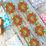 50Pcs Hawaiian Luau Oval Paper Plates 11 Inch Tiki Party Decorations