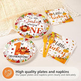 96Pcs Thanksgiving 1st Birthday Decorations Our Little Turkey Is