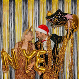 Graduation Decorations 2026 Foil Fringe Curtains- Melsan 3 Pack 3.2 x