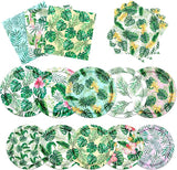 60Pcs Tropical Luau Party Supplies Tropical Floral Luau Plates and