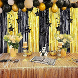 BEISHIDA Black Stars Hanging Swirls Bachelorette Graduation Hanging