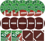 96 Pcs Football Party Supplies Kit Football Plates and Napkins Sets
