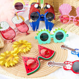 12 Pcs Hawaiian Luau Party Sunglasses Summer Pool Party Decorations