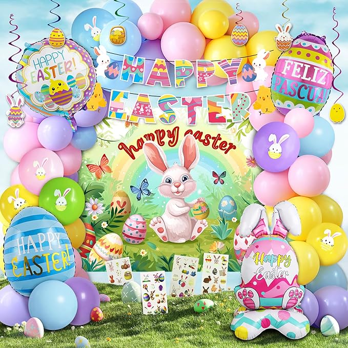 Party Spot! 101 PCS 2026 Easter Party Decorations Set Easter Party