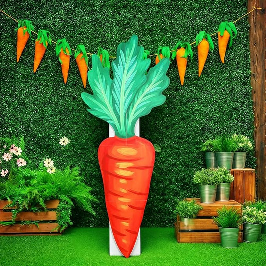 4 ft Large Easter Carrot Cardboard Cutout Easter Party Decoration