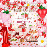 Berry First Birthday Decor Strawberry 1st Birthday Decorations for