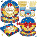 120PCS Princess Party Supplies for Girls Kids Cartoons Snow & White