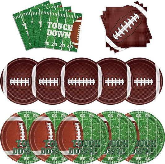 150Pcs Football Party Supplies Tableware Set Football Party Set