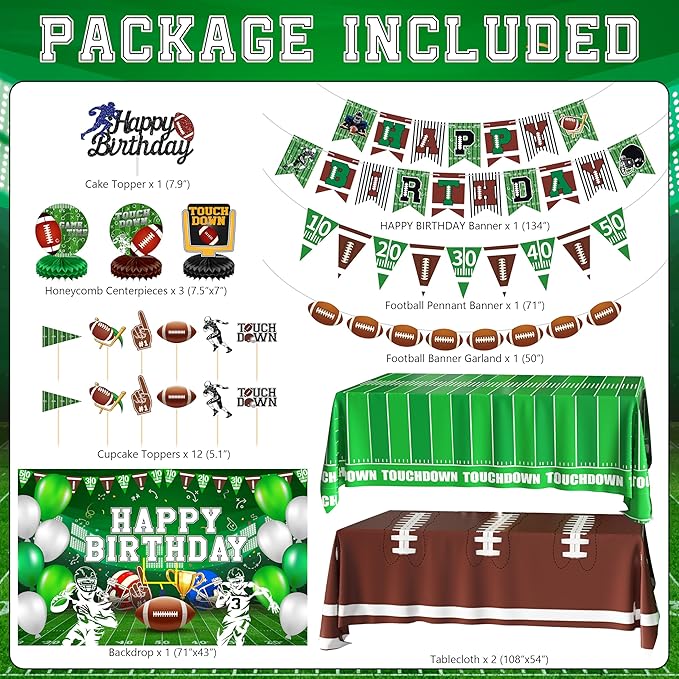 Football Birthday Party Decorations Superbowl Football Party