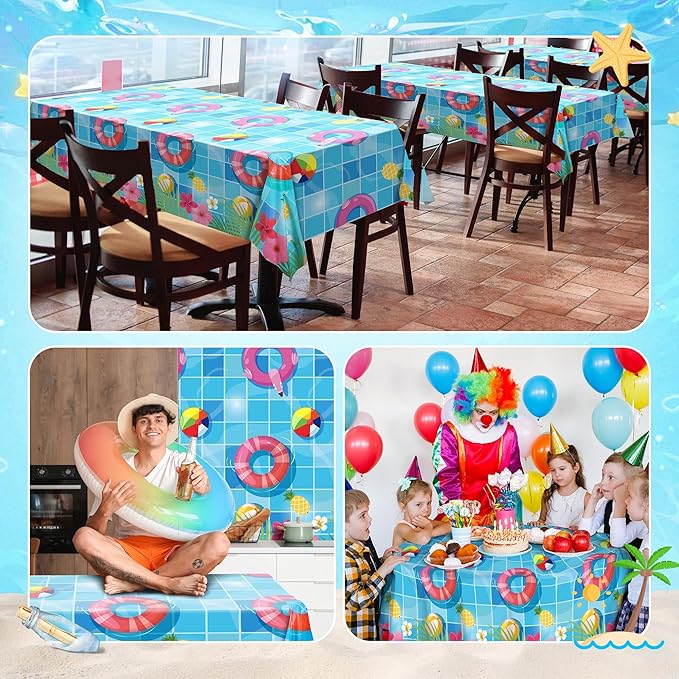 Swimming Pool Plastic Tablecloth Roll 100 Ft x 54 Inch Pool Party