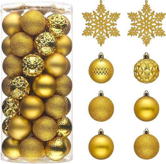 Valery Madelyn Christmas Tree Decorations Ornament Set, 50ct 2 Inches