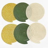 36Pcs Sage Green Gold Hanging Swirl Decorations Glitter Gold Olive