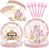 96 PCS Princess Party Plates Serve 24 Princess Plates and Napkins