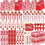 208PCS Strawberry Party Favors Berry First Birthday Decor Theme