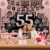 55th Birthday Decorations for Women 32PCS 55th Birthday Party