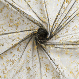 Artoid Mode 3Pcs Black Gold Gauze Table Runner 120 Inch 10FT, Glitter