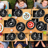 96PCS Musical Note Party Paper Plates and Napkins Music Themed