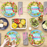 175 Pcs Aloha Tropical Flamingo Party Supplies Set Serves 25