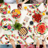 96PCS Tropical Plates and Napkins Hawaiian Cups Luau Party Tableware