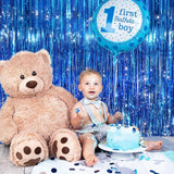 2Pack Blue Tinsel Backdrop Streamers, GCB Party Streamers Backdrop