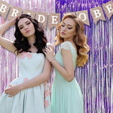 BRAVESHINE 1 Purple 1 Pink Streamers Party Backdrop - 3.2 ft x 8.2 ft