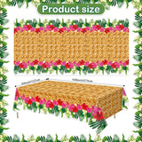 4 Pcs Hawaiian Luau Party Table Cover 54'' x 108'' Plastic Hawaiian