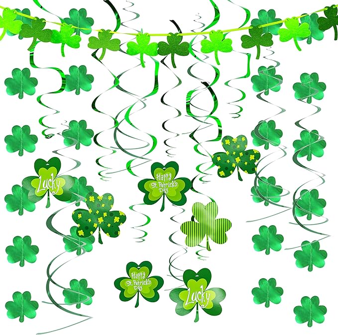 27 Pcs St Patrick's Day Decoration with Irish Saint Patricks Green