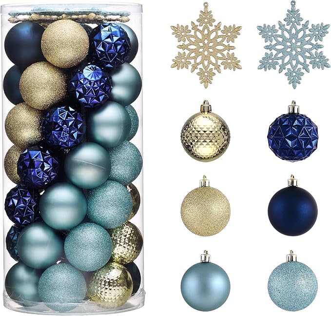 Valery Madelyn Christmas Tree Decorations Ornament Set, 50ct 2 Inches