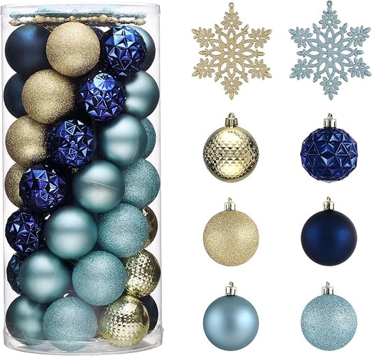 Valery Madelyn Christmas Tree Decorations Ornament Set, 50ct 2 Inches