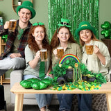 329 Pcs St Patrick's Day Cauldron Kettle Set Shamrock Gem Plastic