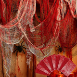 10 Pcs Red Bloody Halloween Creepy Cloth 71 x 30 Haunted House Scary