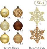 Valery Madelyn Christmas Tree Decorations Ornament Set, 50ct 2.36 #17