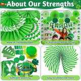 28 PCS St Patricks Day Decorations Green St Patricks Day Paper Fan